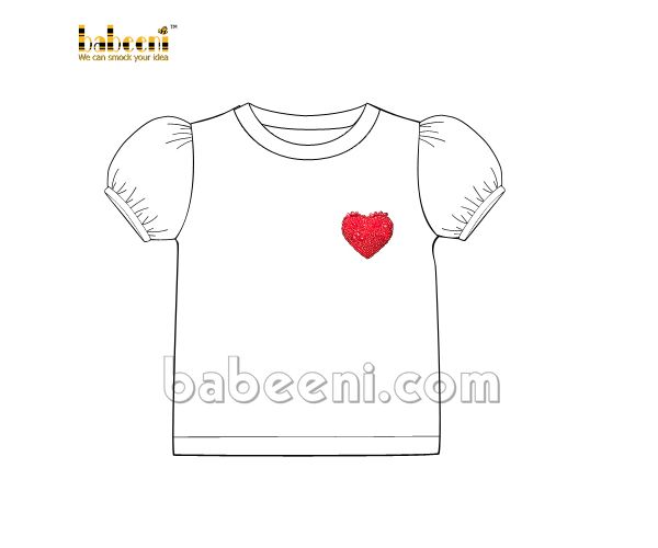 Red heart baby t-shirt - KBS 11